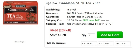 Bigelow Cinnamon Stick Tea
